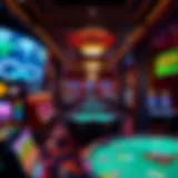 Interior of a luxury Australian casino showcasing gaming tables and vibrant atmosphere