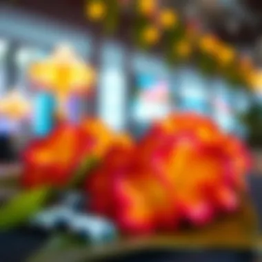 Colorful Hawaiian lei with casino chips