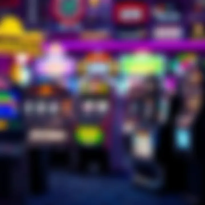 Historical display of classic slot machines reflecting the evolution of gaming.