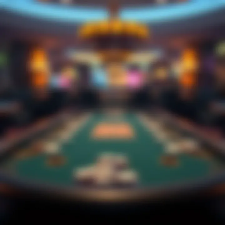 A high-stakes online poker table with vibrant graphics