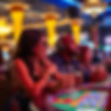 Engaged patrons enjoying the entertainment offerings