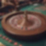 An elegant roulette table set up for an online game