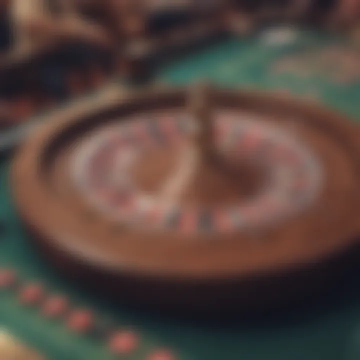 An elegant roulette table set up for an online game