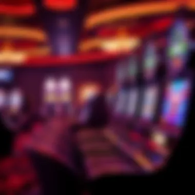 Casino atmosphere with slot machines