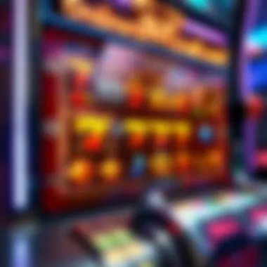 The intricate design of an online slot machine interface