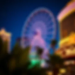The majestic Wheel at LINQ illuminated at night