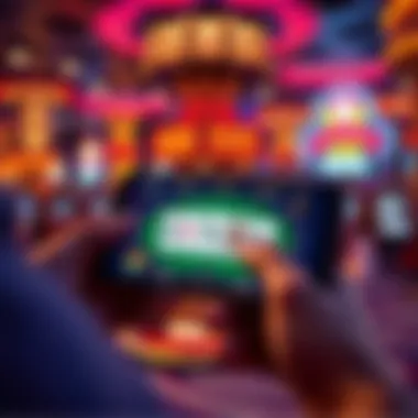 Engaging gameplay of 4 card poker app on a smartphone