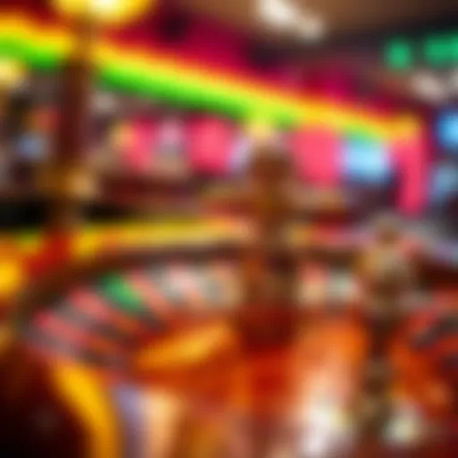 Roulette wheel with vibrant colors showcasing the elegance of the game