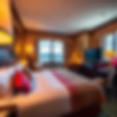 Luxurious guest room at Tioga Downs Resort featuring elegant decor and comfortable furnishings