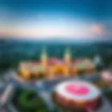 Aerial view of Valley Forge Casino showcasing its architecture and surrounding landscape