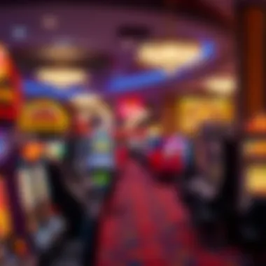 Exciting gaming floor filled with a variety of slot machines and table games