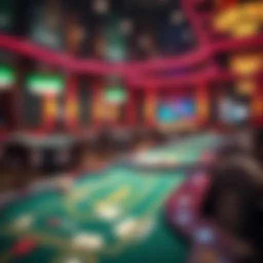 Virtual poker room interface showcasing multiple tables