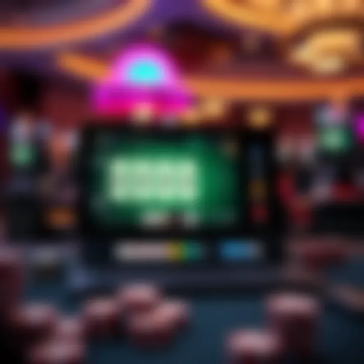 A digital representation of online poker gameplay interface.