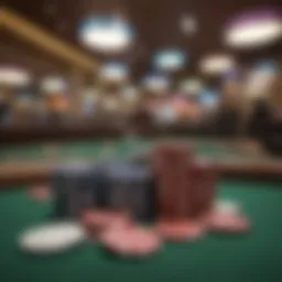 Virtual poker table showcasing free chips