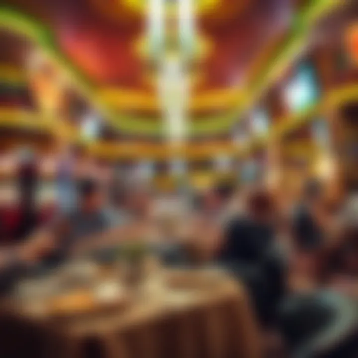 A glimpse of the lively atmosphere at the Frontier Hotel's dining amenities