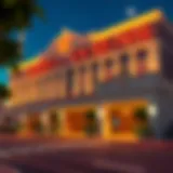 The exterior view of Frontier Hotel and Casino showcasing its unique architecture