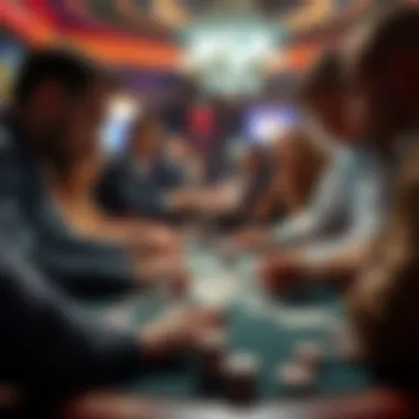 A strategic card game in progress with focused players