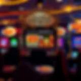 Illustration of Game of Thrones themed slot machine in a casino