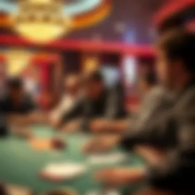Players engaged in a high-stakes tournament at the poker table