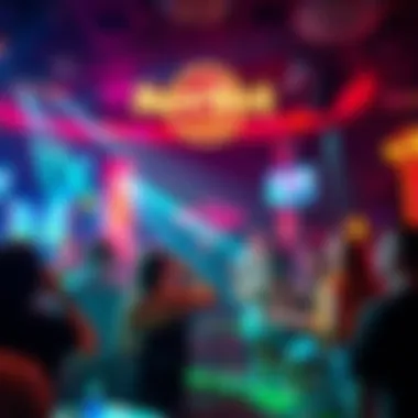 Live entertainment event at the Hard Rock venue, featuring a vibrant atmosphere