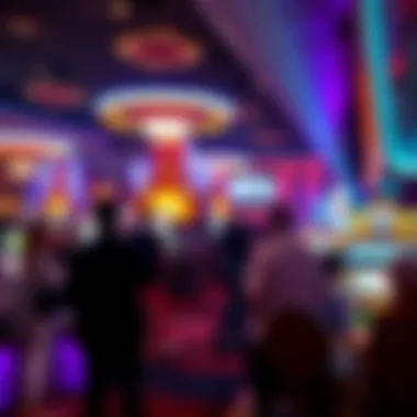 Vibrant entertainment area showcasing live performances