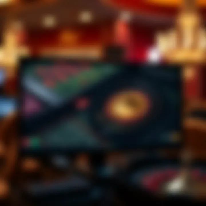 Computer screen displaying online roulette game