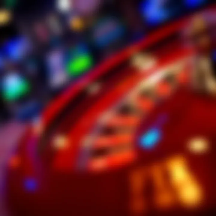 Roulette wheel with vibrant colors