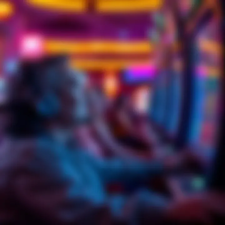 Player enjoying a thrilling slot game experience