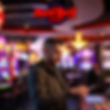 Player engaging with the Hard Rock Casino environment