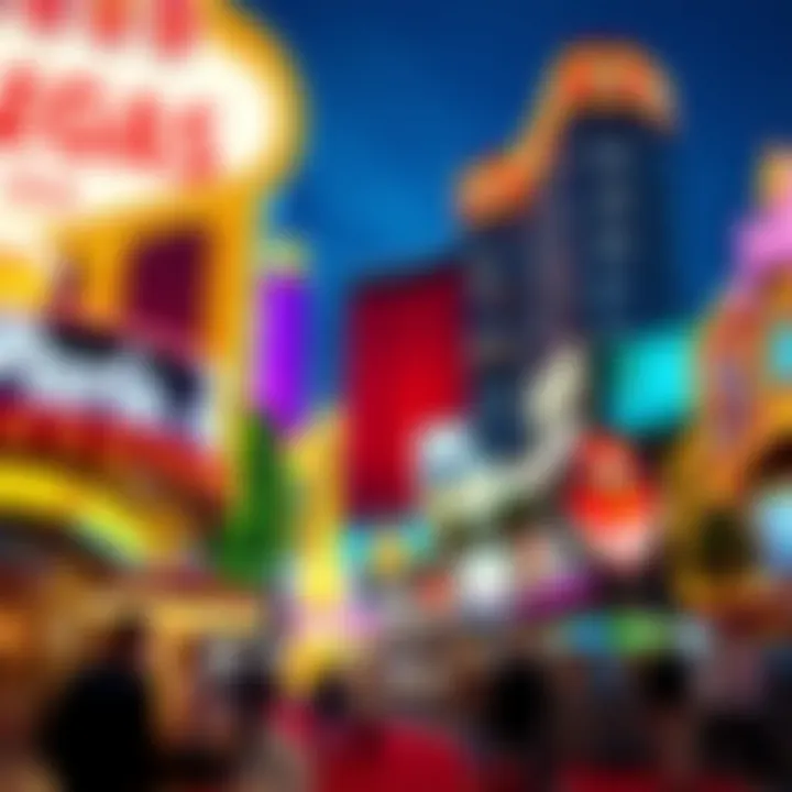 The iconic Las Vegas Strip showcasing vibrant casinos