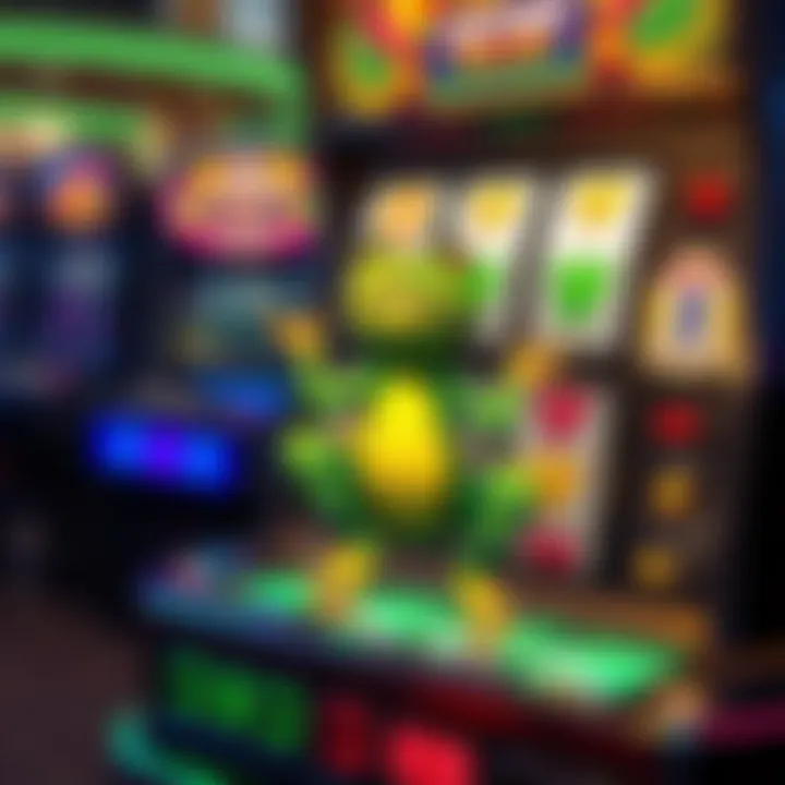 Diagram illustrating the mechanics of the Leap Frog slot machine gameplay