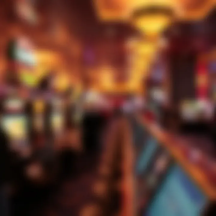 Casino floor bustling with activity during peak hours