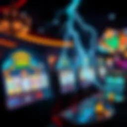 An immersive depiction of the Lightning Strike casino game interface