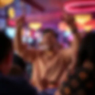 User celebrating a trivia win with excitement