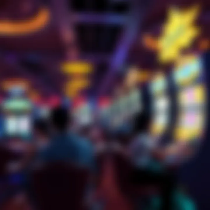 A serene casino environment showcasing players enjoying free slot games.