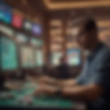 A person analyzing betting odds on a computer screen