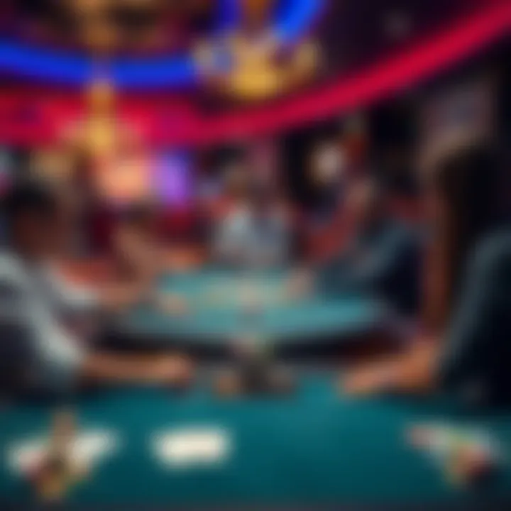 A strategic layout of a gaming table highlighting player engagement