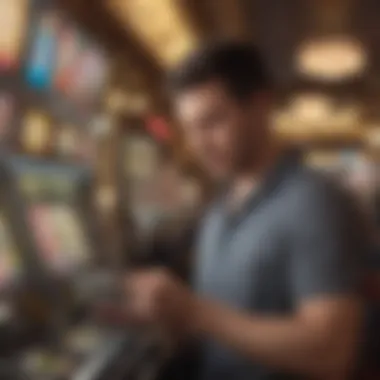 Exploring Features of NJ Lottery App User browsing the app's features for ticket purchases