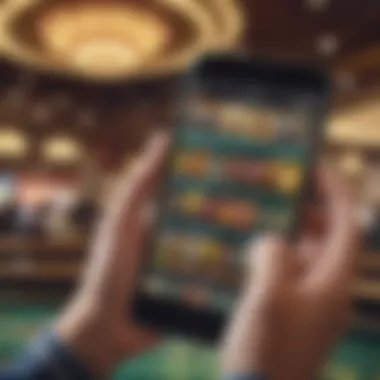 User Experience with NJ Lottery App User engaging with the NJ Lottery App interface