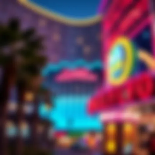 Vibrant exterior of Planet Hollywood at Caesars showcasing nightlife