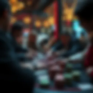 Strategic Gameplay in Criss Cross Poker Engaging players strategizing their moves in Criss Cross Poker.