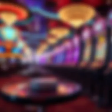 A serene setting promoting responsible gambling practices around slot gameplay.