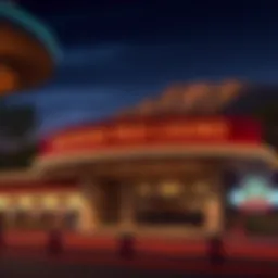 Exterior view of Railroad Pass Casino showcasing its iconic sign and entrance