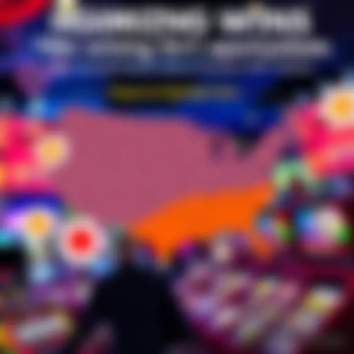 Map highlighting winning opportunities by region