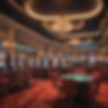 Vibrant Gaming Atmosphere at Resorts World Casino Interior gaming floor bustling with players at various tables and slot machines