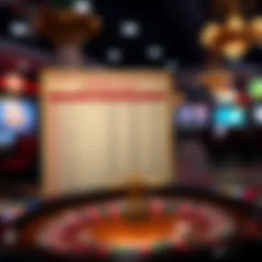 An organized bankroll management chart