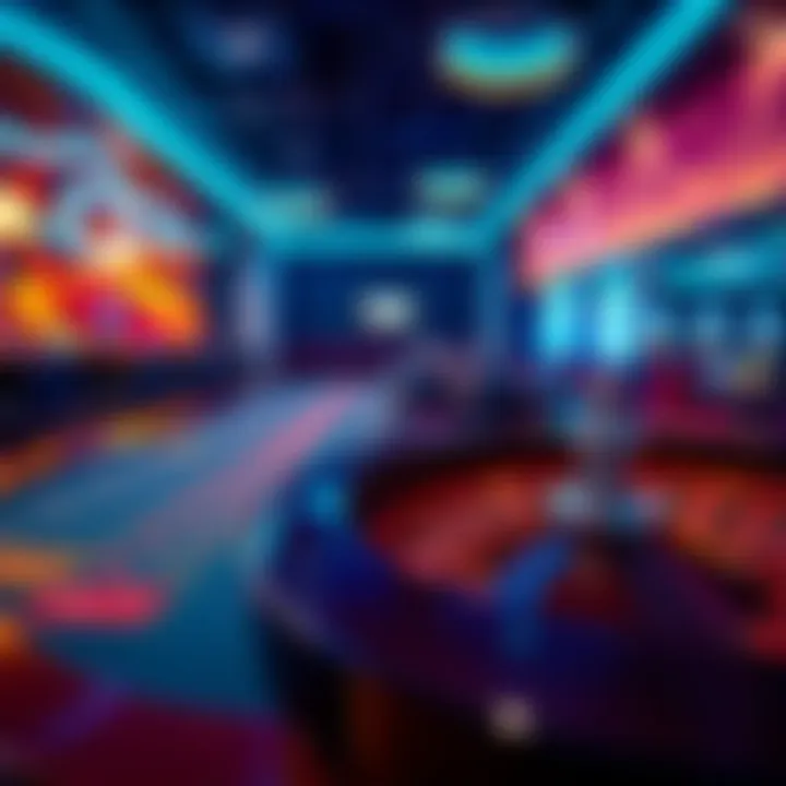 A sophisticated roulette table at a Florida casino showcasing its vibrant colors and layout