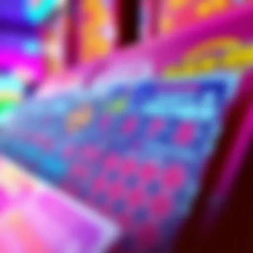 Vibrant display of scratch-off tickets showcasing potential winnings