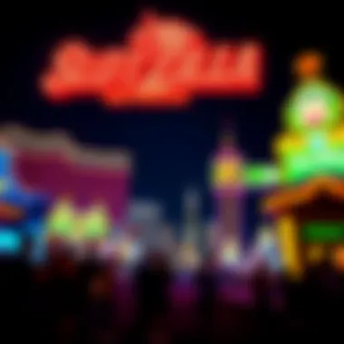Slotzilla Illuminated at Night Night view of Slotzilla illuminated against the Las Vegas skyline
