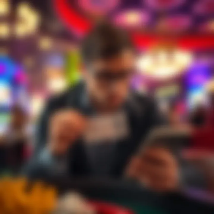 Strategic Decision-Making A thoughtful individual contemplating their scratch-off lottery strategy with a ticket in hand.